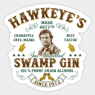 Hawkeye's Swamp Gin MASH 4077 Lts Sticker
